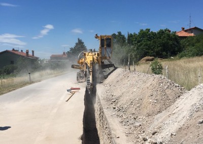 Gradnja vodovoda v občini Komen